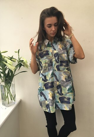 CRAZY PATTERN OVERSIZED RETRO VINTAGE UNISEX FESTIVAL SHIRT