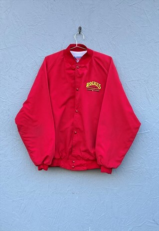 VINTAGE RED BOMBER JACKET