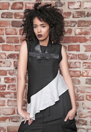 PLUS SIZE ASYMMETRIC TUNIC