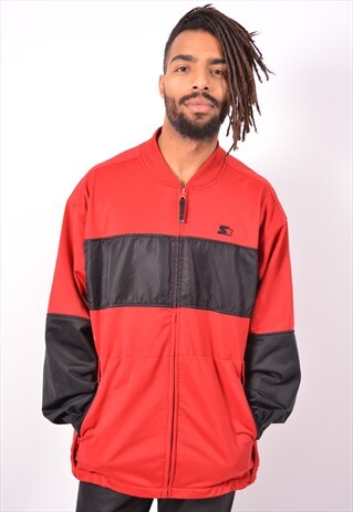 VINTAGE STARTER TRACKSUIT TOP JACKET MAROON
