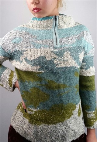 MARC CAIN VINTAGE 90'S MOHAIR BLEND KNIT JUMPER SM0047