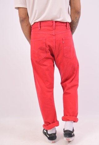VINTAGE LEVI'S 501 JEANS STRAIGHT RED