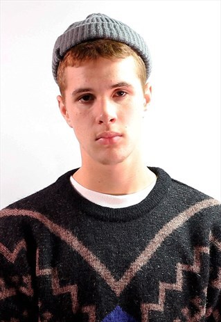 GREY DOCKER TRAWLER BEANIE HAT