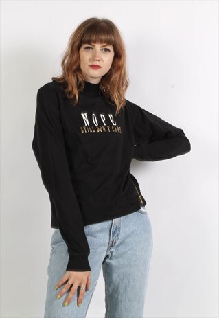 VINTAGE 90'S GRAPHIC PRINT SWEATSHIRT BLACK