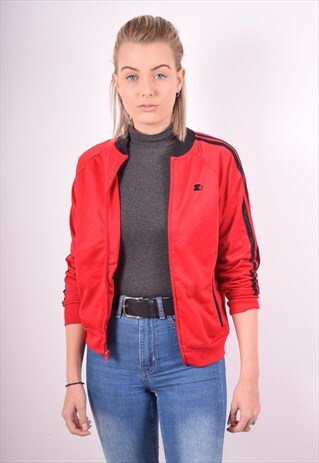 STARTER WOMENS VINTAGE TRACKSUIT TOP JACKET LARGE RED 90S