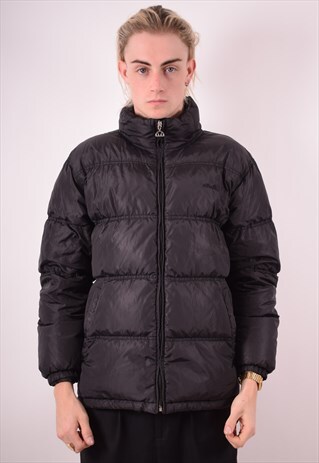 ELLESSE MENS VINTAGE PADDED JACKET MEDIUM BLACK 90S