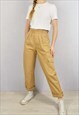 HIGH WAISTED ARMY PANTS GURKHA STRAIGHT LEG TROUSERS