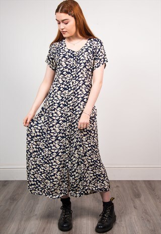 VINTAGE 90'S FLORAL MIDI DRESS
