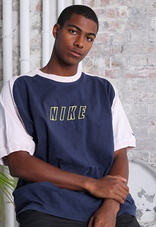 VINTAGE NIKE LOGO T-SHIRT BLUE