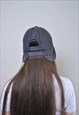 VINTAGE GREY CUTE WINTER CAP WITH EARMUFFS 