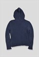 VINTAGE RALPH LAUREN POLO JEANS CO. KNIT HOODIE IN NAVY