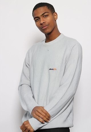 VINTAGE ELLESSE LOGO JUMPER BLUE