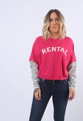 CROPPED SWEATSHIRT TOP JUMPER BICH RENTAL HYBRID (EU5S)