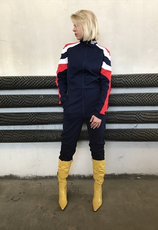 VINTAGE 90' UNIQUE COOL SEXY NAVY BLUE JUMPER