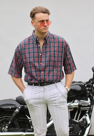 TOMMY HILFIGER USA SCOTCH TARTAN PLAID CHECK SHIRT