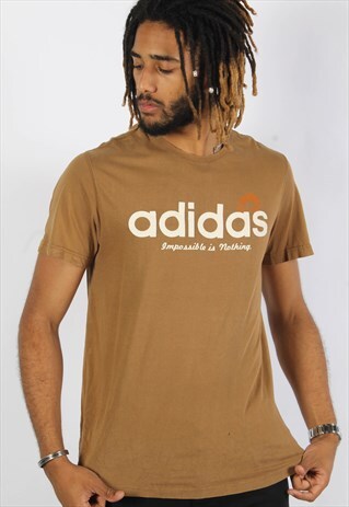 VINTAGE ADIDAS T-SHIRT BROWN