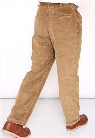 VINTAGE LIGHT BROWN JUMBO CORD TROUSERS