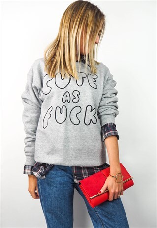CUTE AS FUCK ILLUSTRATED SWEATSHIRT
