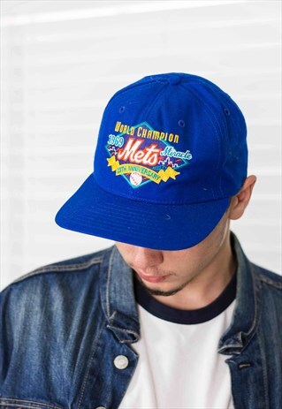 VINTAGE METS ANNIVERSARY RACING CAP LOGO 90 3.1