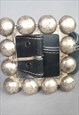 BLACK CHUNKY SQUARE BUCKLE BELT