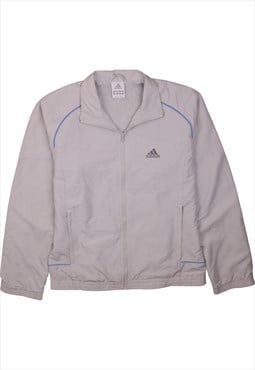 Vintage 90's Adidas Windbreaker Lightweight Full Zip Up Grey