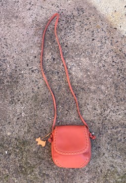 Radley Small Peach Colour Leather Crossbody Bag