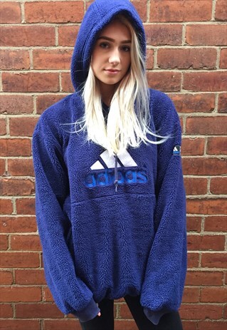VINTAGE ADIDAS HOODIE FLEECE JUMPER
