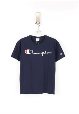 Vintage Champion 90's T-Shirt in Blue  - S