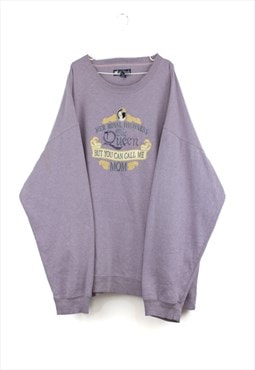 Vintage Big dog Queen Sweatshirt in Purple XXL
