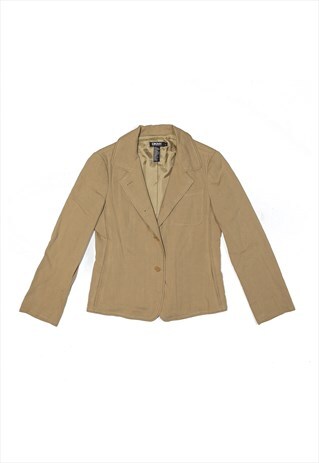 DKNY BLAZER JACKET BROWN WOMENS S