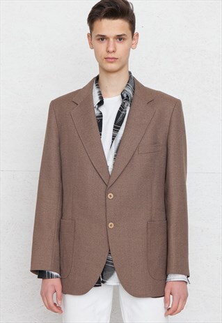 VINTAGE BROWN TURO BLAZER JACKET