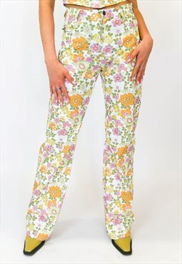 Jungleclub Flared Jeans With Floral Print