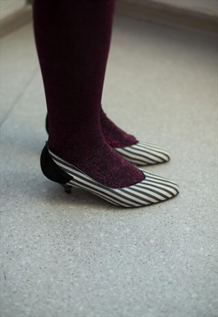 VINTAGE 80'S BLACK/WHITE SUEDE SHOES