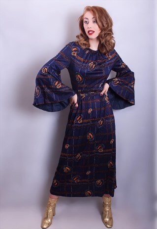 PAISLEY PRINT MAXI DRESS