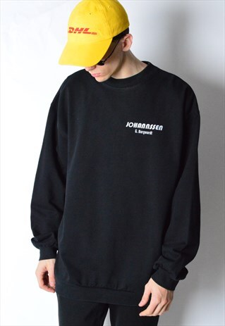 VINTAGE 90S BLACK WORK WEAR SWEATSHIRT