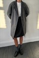 VINTAGE WOOL COAT MARINA RINALDI MAX MARA UNLINED GREY S 