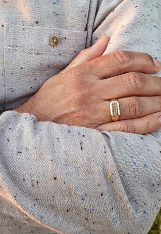 BREATHE SIGNET RING - SOLID SILVER 925