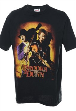 Vintage Black Brooks & Dunn Black Band T-shirt - XL