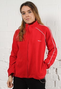 Vintage Reebok Fleece in Red with Spell Out Logo UK 18