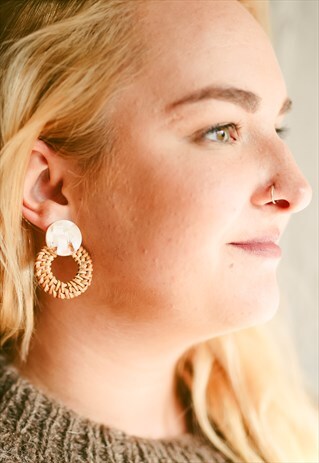 RATTAN TORTOISESHELL EARRINGS
