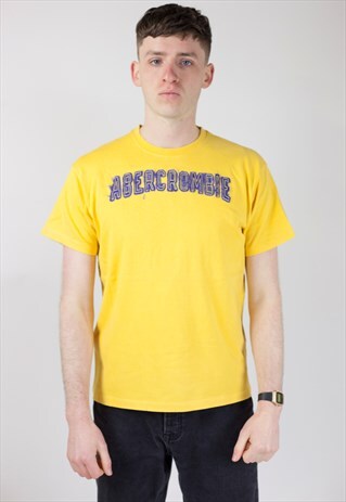 VINTAGE 90'S ABERCROMBIE & FITCH YELLOW T-SHIRT
