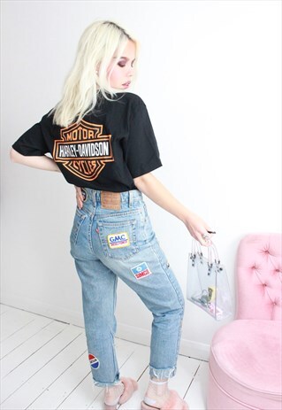 VINTAGE 90S BLACK HARLEY DAVIDSON BIKER T-SHIRT