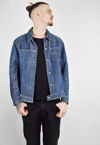 VINTAGE 90S LEVI'S CLEAN ENGINEERED DENIM JACKET