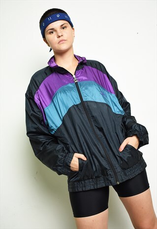 80'S RETRO PUMA LOGO ATHLEISURE SPORTS BOMBER JACKET