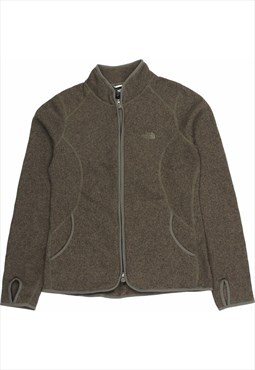 The North Face 90's Spellout Zip Up Fleece Medium Brown