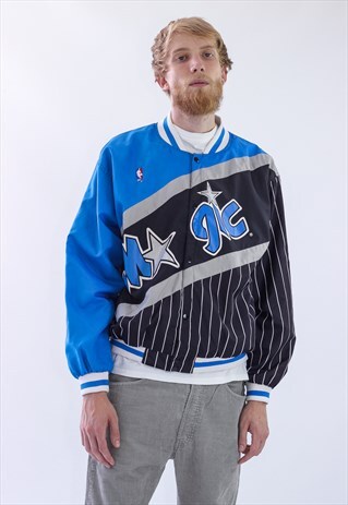 RARE VINTAGE MENS CHAMPION MAGIC NBA TEAM BOMBER JACKET
