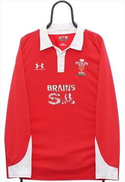 Vintage Rugby Union Wales Under Armour Red Jersey Womens