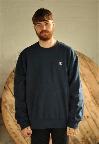 VINTAGE 90S CHAMPION SPELL OUT SWEATER
