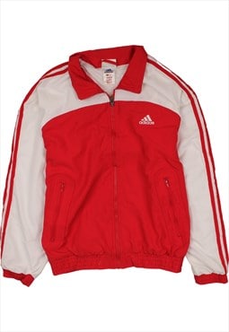 Vintage 90's Adidas Windbreaker Sportswear Full Zip Up Red
