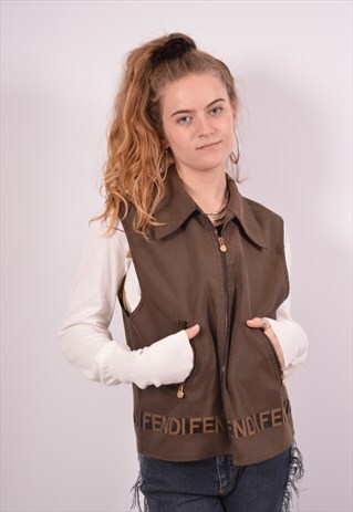 VINTAGE FENDI GILET BROWN
